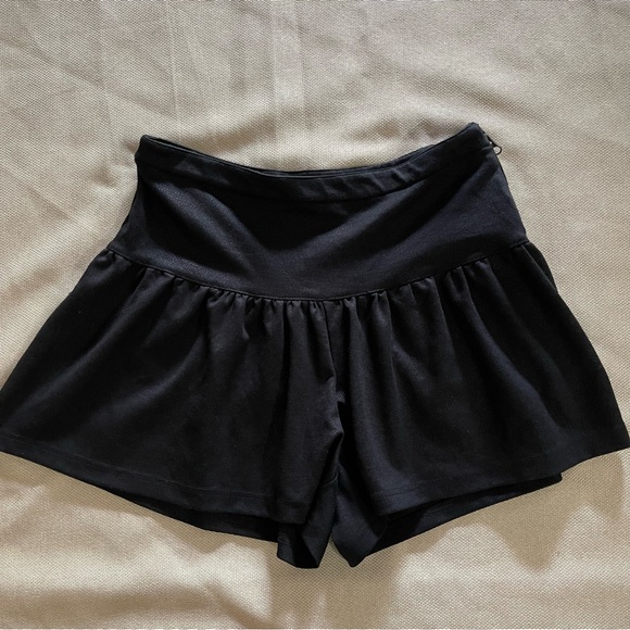 Free People Pants - Free People Size 4 High Waist Black Ruffle Shorts Skort Boho Athleisure Mini